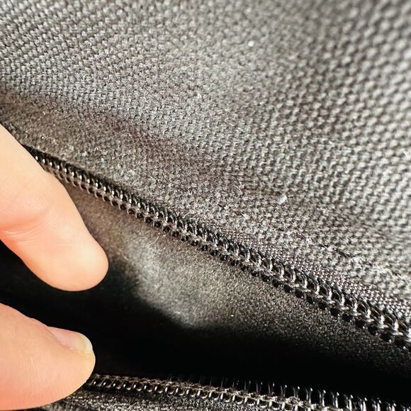 Vintage Brighton Crossbody Flap Organizer Leather Black & Brown Croc Print Purse - Picture 13 of 16